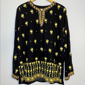 Neerus Women’s Embellished Top Size XL